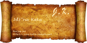 Jóna Kata névjegykártya